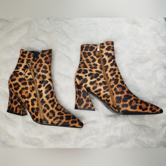 Ninety Union Shoes - NWOT Ninety Union Leopard Print Ankle Boot Heels